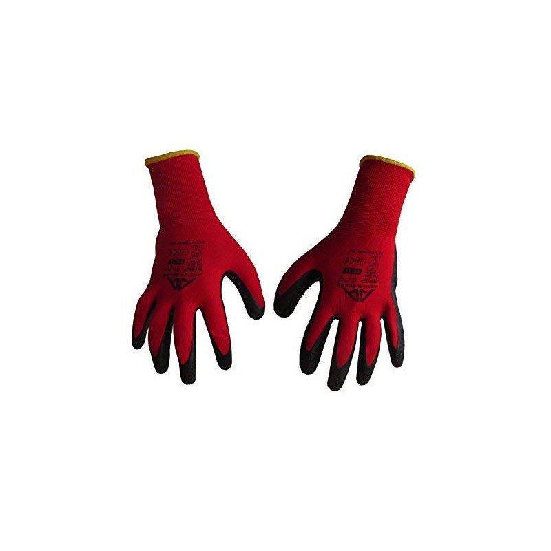 ACTIVE GEAR Work Gloves, Safety PROTECTIVE GLOVE, XL, Red, 8