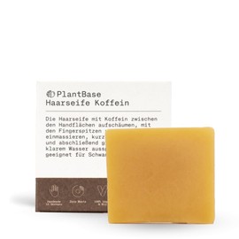 Plantbase Hair Soap Caffeine 100 g - 100% Vegan & Organic without Plastic for Natural and Sustainable Hair Care, Handmade in Germany