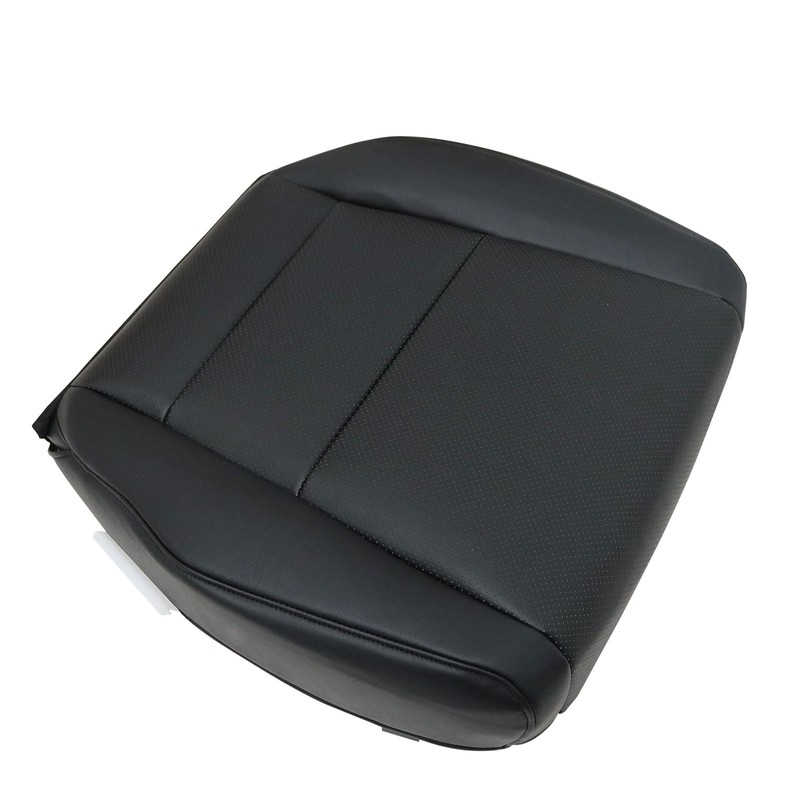 SecosAutoparts Driver Side Bottom Perforated Leather Replacement Seat Cover Black