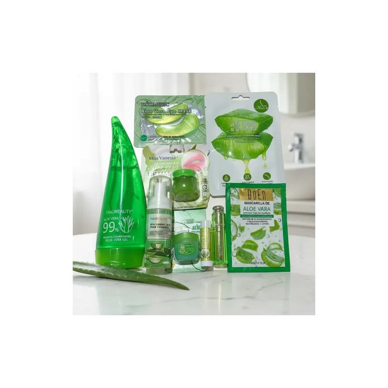 Kit Limpieza Y Cuidado Facial Sábila Skincare Aloe Vera
