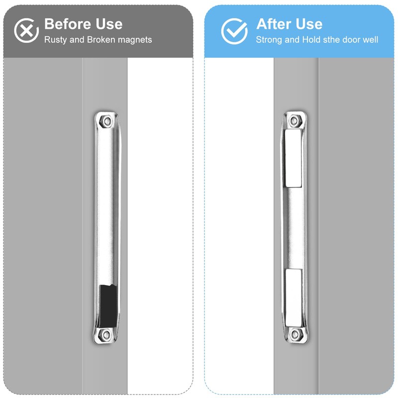 VYH 3-3/4" Aluminum Frameless Shower Door Handle with Metal Strike,