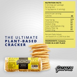 Casabe Gourmet Large Cassava Chips - 12 Pack (2.46 oz) – Vegan, Gluten Free Organic & Low Carb Bread Casabe Crackers Made of Cassava Flour | Healthy Snack Option | Made in Venezuela