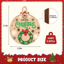 Christmas Countdown Decoration, Hanging Days Until Christmas Countdown Sign, Rotating Christmas Countdown Calendar, Reusable Countdown to Christmas Sliding Ornament for Christmas Tree, Home Decor (A1)