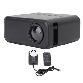 Mini Projector Multifunction HD 1080P WiFi Wireless Wired Screen Projection Remote Control USB Portable Home Theater Projector 100‑240V Black AU Plug