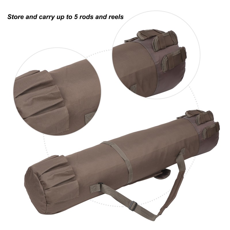 MultiFunctional Fishing Rod Reel Storage Bag Pole Carry Case Fishing
