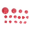 15pcs Complete Polyhedral Dice Set Acrylic D3 to D100 Spherical