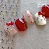 Cat face expression emoticon YT4828 embossed nail sticker / 고양이 페이스 표정 이모티콘 YT4828 엠보 네일스티커