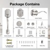 Brightify Satin Nickel Front Door Handle Set with Lever and