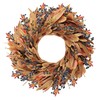 24" Fall Wreaths for Front Door, Fall Wreaths with Eucalyptus