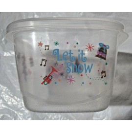 GLAD Limited Edition Christmas Holiday Plastic Storage Container 2 Pack 64 oz.