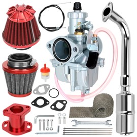 YOXUFA VM22 212cc Carburetor for Predator 212 224 196cc Coleman CT200U CT200U-EX BT200X Baja Warrior MB200 Mini Bike KT196 Go Kart 6.5HP GX160 Engine High Efficiency Parts with Exhaust Muffler