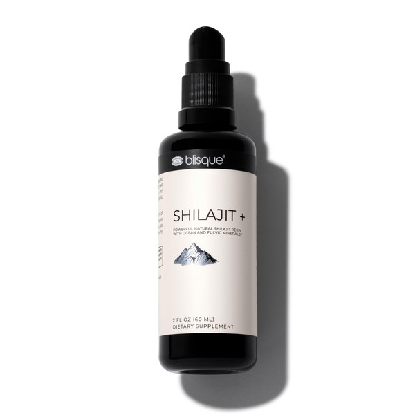 Blisque – Himalayan Shilajit Resin Mineral Drops | Pure, Natural, Organic | for Detox, Cleanse, Immune Support, Brain Booster, and Energy | Contains Fulvic Acid and Trace Minerals | 2 FL OZ