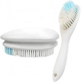 2 Pack Cleaning Scrub Brushes Soft Bristle Scrubbing Brush Clothes Brush Removes Stains from Fabrics Cleaning Brush Scrubber Brush for Fabric,Carpet,Clothes,Shoes (White)