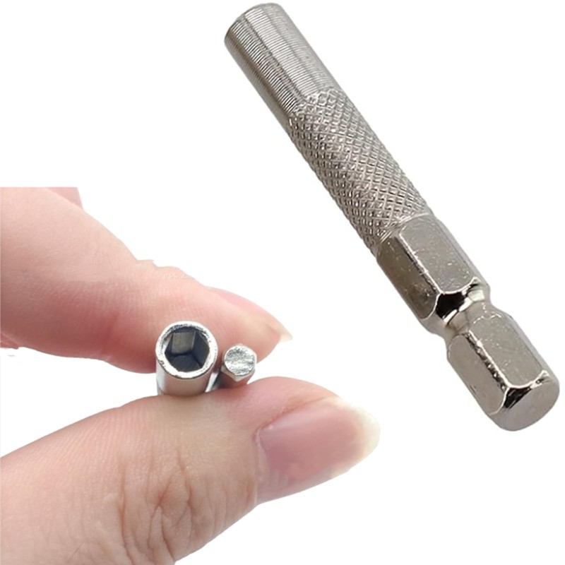 2 Pcs Screwdriver Adapter, 1/4 to 4mm Insert Bit Adapter,