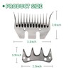 Lucky Farm Sheep Shears Blades Curved Wool Shearing Comb and