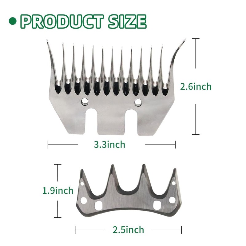 Lucky Farm Sheep Shears Blades Curved Wool Shearing Comb and