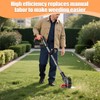 Cordless Weed Wacker with 2 Batteries, Electric Grass Trimmer, Adjustable