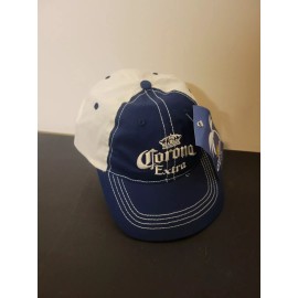 Corona Vintage Corona Extra Blue & White Embroidered Logo Adjustable Strapback Hat NWT