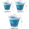 König Design Foldable Bucket, Round, Space-Saving & Robust, BPA-Free, Ergonomic