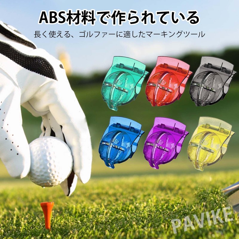 PAVIKE Golf Ball Markers Golf Ball Line Markers [6 Pieces]
