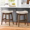 Bar Stools Set of 3, Barstools with Sturdy Wood Legs,