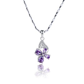 ABNII Women’s Necklace, Silver 925, 17.7 inches (45 cm), Adjustable Chain, Hypoallergenic, w/ Pendant, Accessory, Jewelry, Gift Wrapped, Birthday, Girlfriend, Wife, Valentine's Day, Friends, With Box,