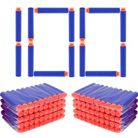 BOROLA 100 Round Suction Cup Sponge Darts Compatible with Toy Bullets for Nerf Elite Universal Micro Darts (Blue)