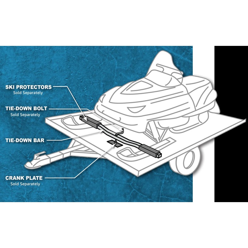 Raider TDB-1210 1-1/4" Tie Down Bar for Snowmobile Trailer, Black
