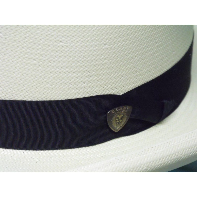 DOBBS BASINO GENUINE SHANTUNG PANAMA STRAW GAMBLER - 6 7/8