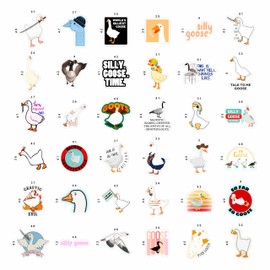 BulbaCraft 100Pcs Silly Goose Stickers for Laptop - Funny Goose Party suppliess & Decorations, Gifts for Women & Men