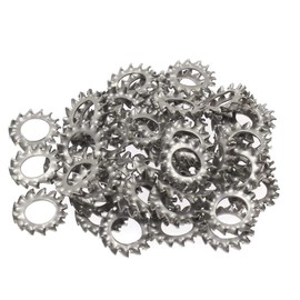 100Pcs 304 Stainless Steel External Tooth Star Lock Washers(M8)