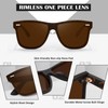LINVO Trendy Polarized Mirrored Sunglasses Men Womens, Flat One Piece
