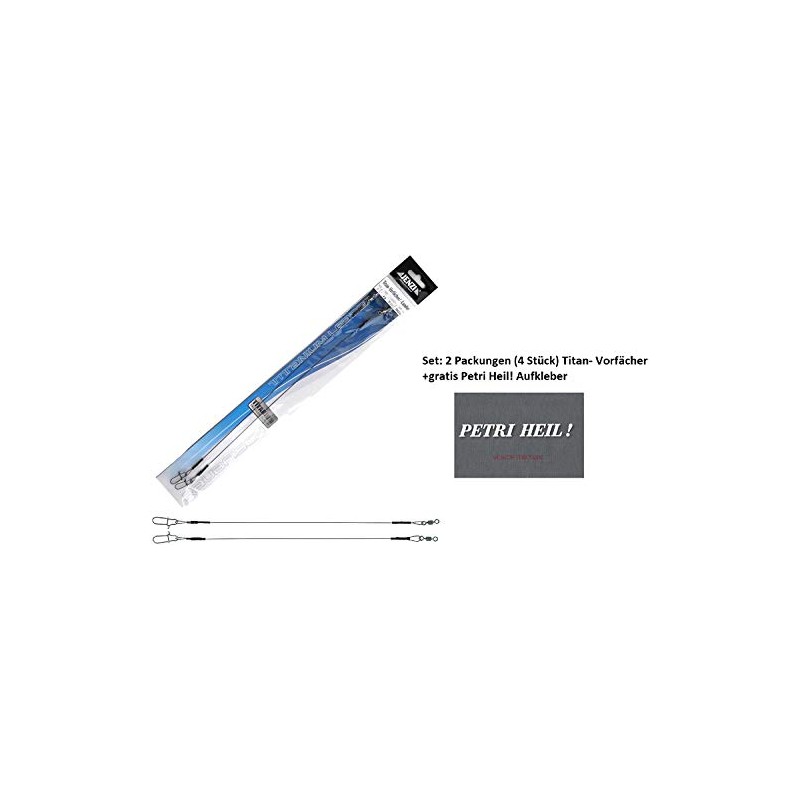 blntackle76 Set: 2 packs (4 pieces) titanium leaders for successful