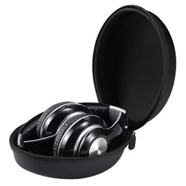 USTIYA Funda Audífonos Over-Ear para QCY H3 / H3 Lite y para HP 2ZW81AA Inalámbricos Bluetooth Diadema Plegables Auriculares Case Protectora de Estuche,carcasa rígida de EVA resistente al agua (Negro)