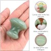 SOLUSTRE Scraping Massage Tool Jade Chakra Healing Relaxing Stone Mushroom