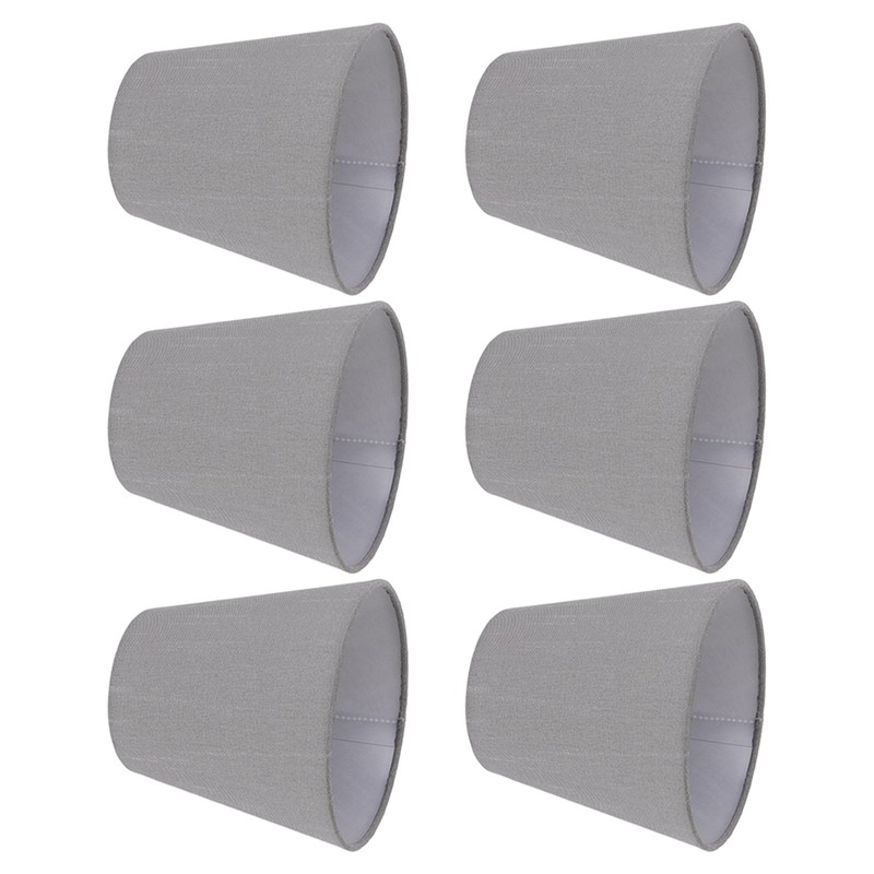 6 Pcs Cloth Lamp Shade Good Light Transmission E14 Candle