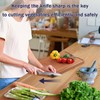 GFBEBDV Kitchen Ebony Cutting Board - with Built-in Knife Sharpener,