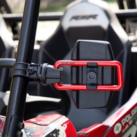 SHEJISI UTV Side Mirrors for 1.65"-2" Roll Cage, Aluminum Solid Bracket,2023 New UTV Mirrors,Adjustable Satisfactory Viewing Angle Compatible with Polaris RZR,Can Am,Kawasaki Mule,Honda Pioneer SXS