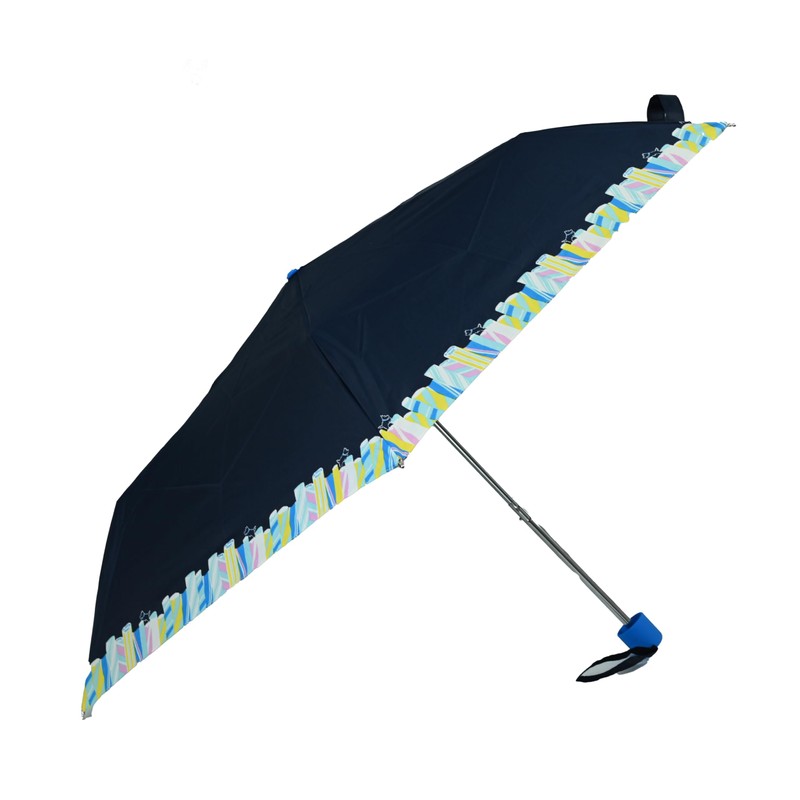 Radley Mini Telescope Umbrella Rock Climbing in Ink Navy Blue