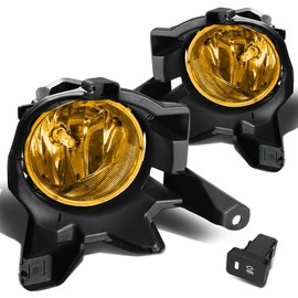DNA MOTORING FL-ZTL-155-AM Fog Light With Switch Driver & Passenger Side Enhance visibility [Compatible with 13-16 Rav4]
