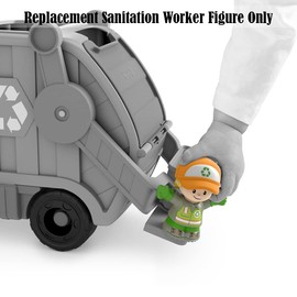 Fisher-Price Little People GWD29 Replacement Recycling Truck - Replacement Sanitary Worker Figure