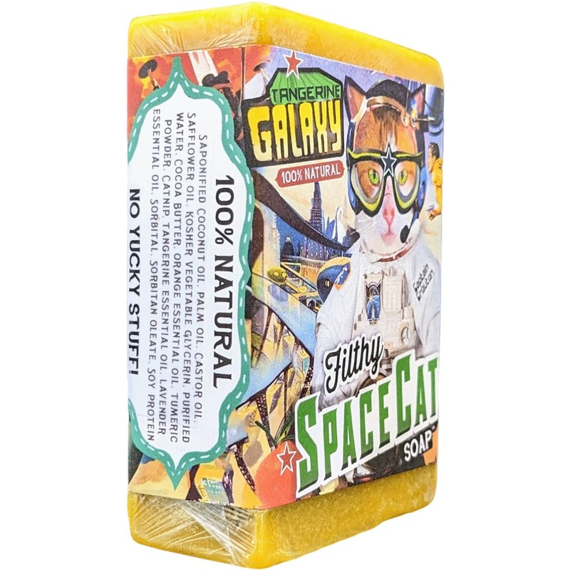 Tangerine Galaxy Filthy Space Cat Soap