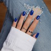 KQueenest Royal Blue Press On Nails Medium Square - Summer