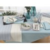 Fennco Styles Stylish Stitched Line Table Cloth Napkin (Aqua, 20"x20"