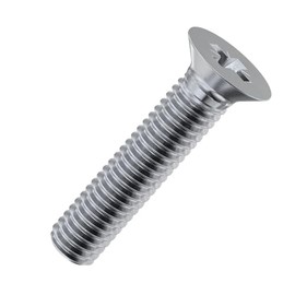 Accu - M4 x 10mm Pozi Countersunk Screws (DIN 965Z) - Stainless Steel (A2) (Pack of 100)