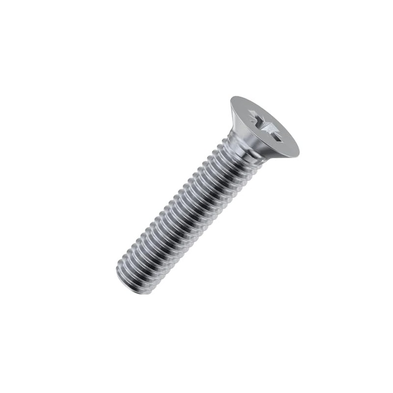 Accu - M4 x 10mm Pozi Countersunk Screws (DIN 965Z)