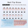 Dsixnails Uñas postizas de gel francés morado, 150 unidades, uñas