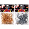 DIY Loom Rubber Bands - 100 Count Silver + 100