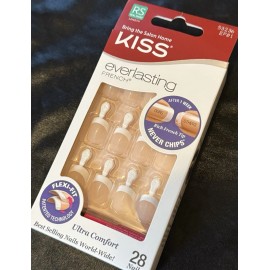 Kiss Everlasting French Press On Nail Set Of 28~Includes Free Gifts