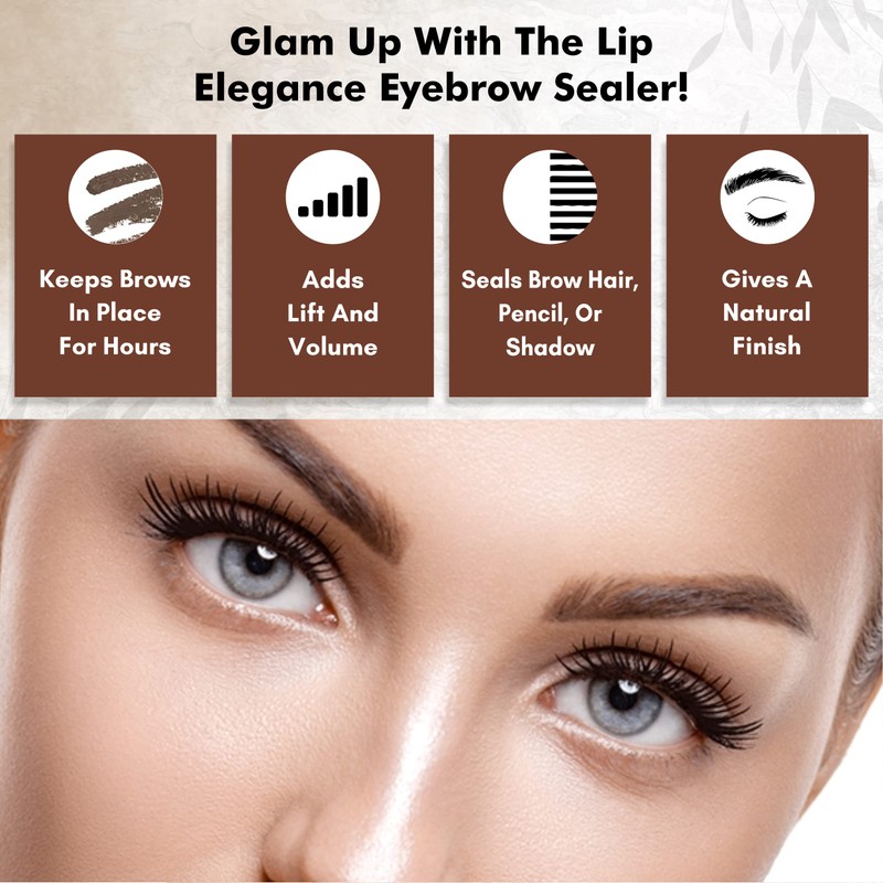 Lip Elegance Eyebrow Sealer – Clear Waterproof Brow Gel for